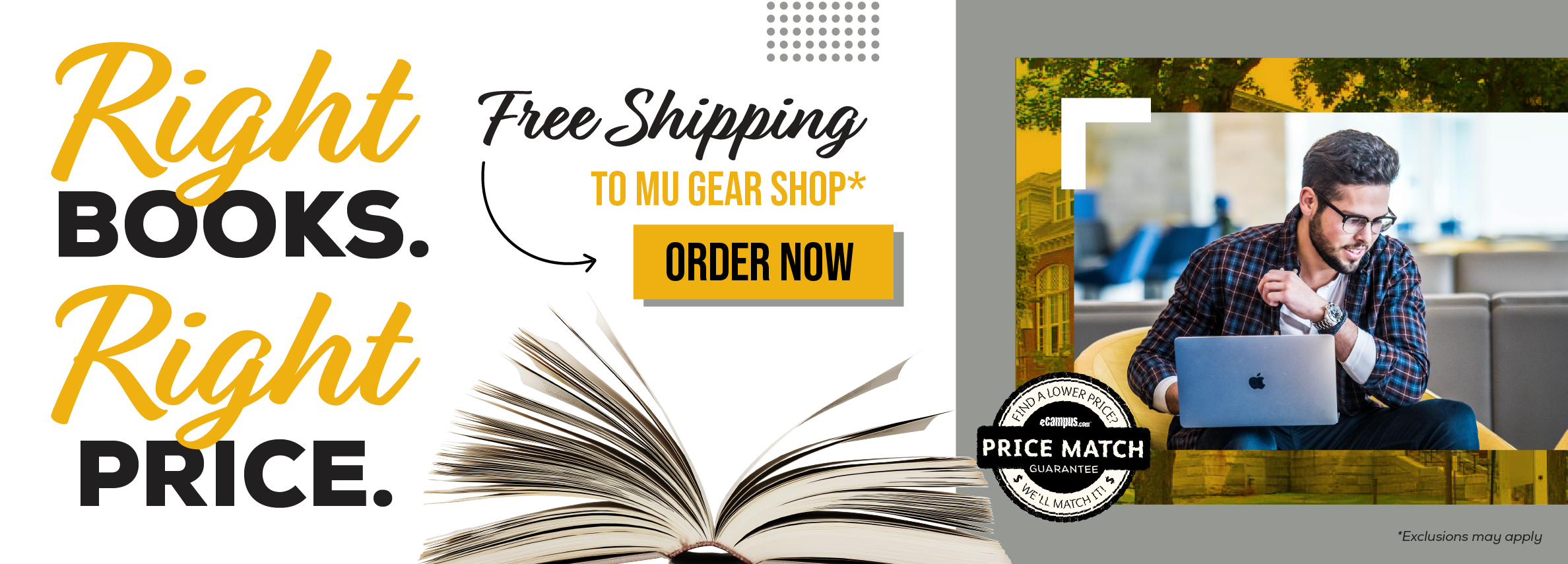 Right books. Right price. Free shipping to MU Gear Shop.* Order now. Price Match Guarantee. *Exclusions may apply.
