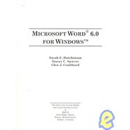 Microsoft Word 6.0 for Windows,9780256170139 Microsoft Word 6.0 for Windows,9780256170139