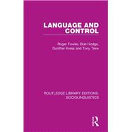 Language and Control,9780429790294 Language and Control,9780429790294