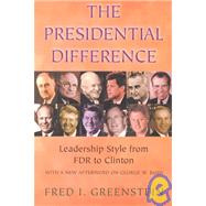 Presidential Difference,9780691090832 Presidential Difference,9780691090832