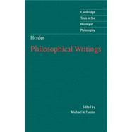 Herder : Philosophical Writings,9780511031397 Herder : Philosophical Writings,9780511031397