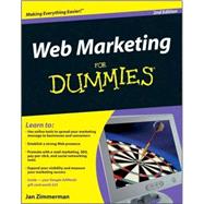 Web Marketing For Dummies<sup>®</sup>, 2nd Edition,9780470371817 Web Marketing For Dummies<sup>®</sup>, 2nd Edition,9780470371817