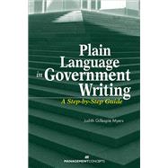 Plain Language in Government Writing A Step-by-Step Guide,9781567262247 Plain Language in Government Writing A Step-by-Step Guide,9781567262247