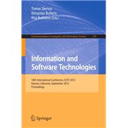 Information and Software Technologies,9783642333071 Information and Software Technologies,9783642333071