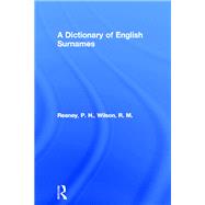 A Dictionary of English Surnames,9781134933235 A Dictionary of English Surnames,9781134933235