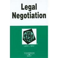 Legal Negotiation,9780314154170 Legal Negotiation,9780314154170