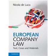European Company Law,9781107184183 European Company Law,9781107184183
