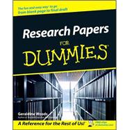 Research Papers For Dummies,9780764554261 Research Papers For Dummies,9780764554261