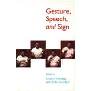 Gesture, Speech, and Sign,9780198524519 Gesture, Speech, and Sign,9780198524519