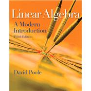 Linear Algebra A Modern Introduction,9780538735452 Linear Algebra A Modern Introduction,9780538735452