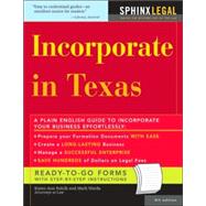Incorporate in Texas,9781572485839 Incorporate in Texas,9781572485839