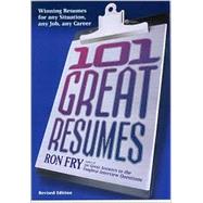 101 Great Resumes : Winning Resumes for Any Situation, Any Job, Any Career,9781564146281 101 Great Resumes : Winning Resumes for Any Situation, Any Job, Any Career,9781564146281