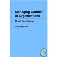 Managing Conflict in Organizations,9780275936808 Managing Conflict in Organizations,9780275936808