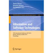 Information and Software Technologies,9783642419461 Information and Software Technologies,9783642419461