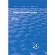 Directors' Duties and Liabilities,9781315189666 Directors' Duties and Liabilities,9781315189666