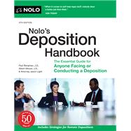 Nolo's Deposition Handbook,9781413329889 Nolo's Deposition Handbook,9781413329889