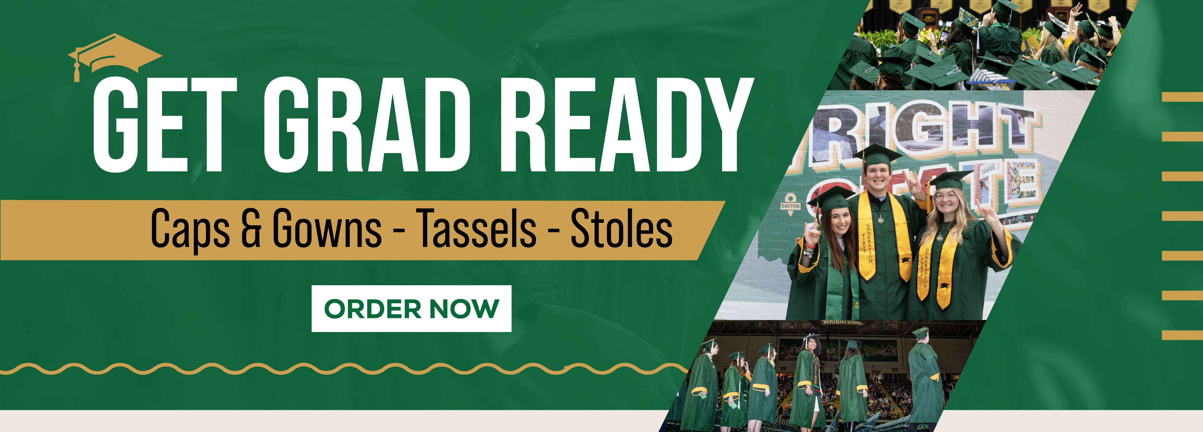 Get Grad Ready Caps & Gowns - Tassels - Stoles Order Now