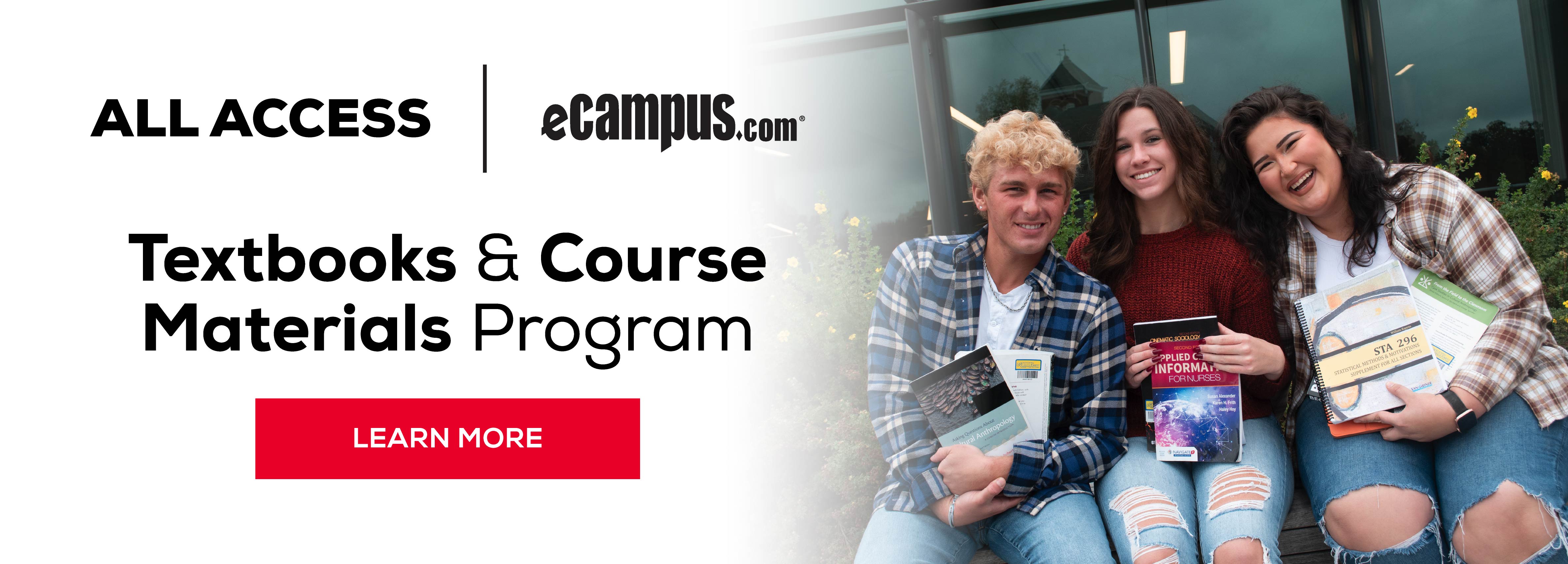 Textbooks & Course Materials Program Learn More