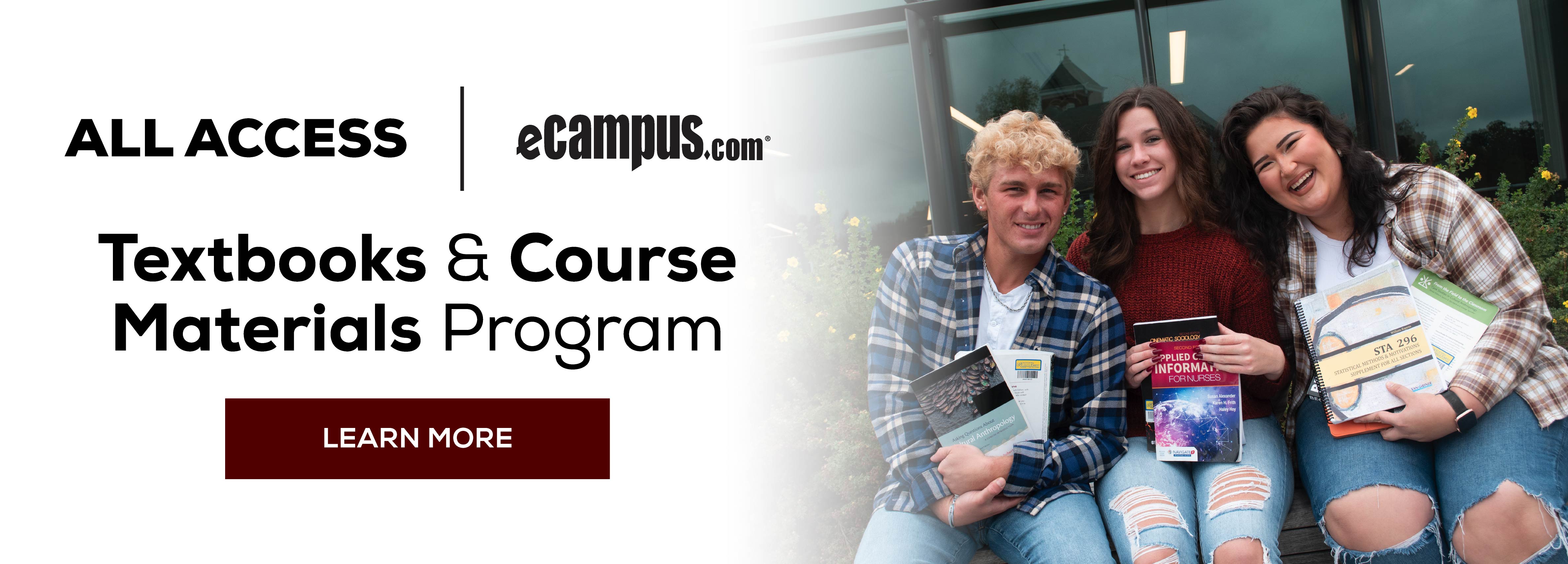 Textbooks & Course Materials Program Learn More