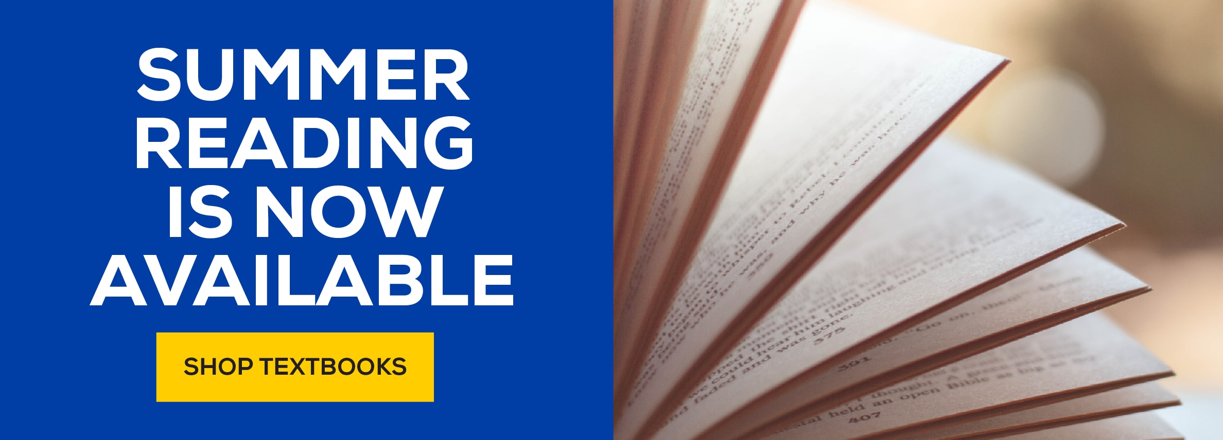 Summer reading is now available. Shop textbooks