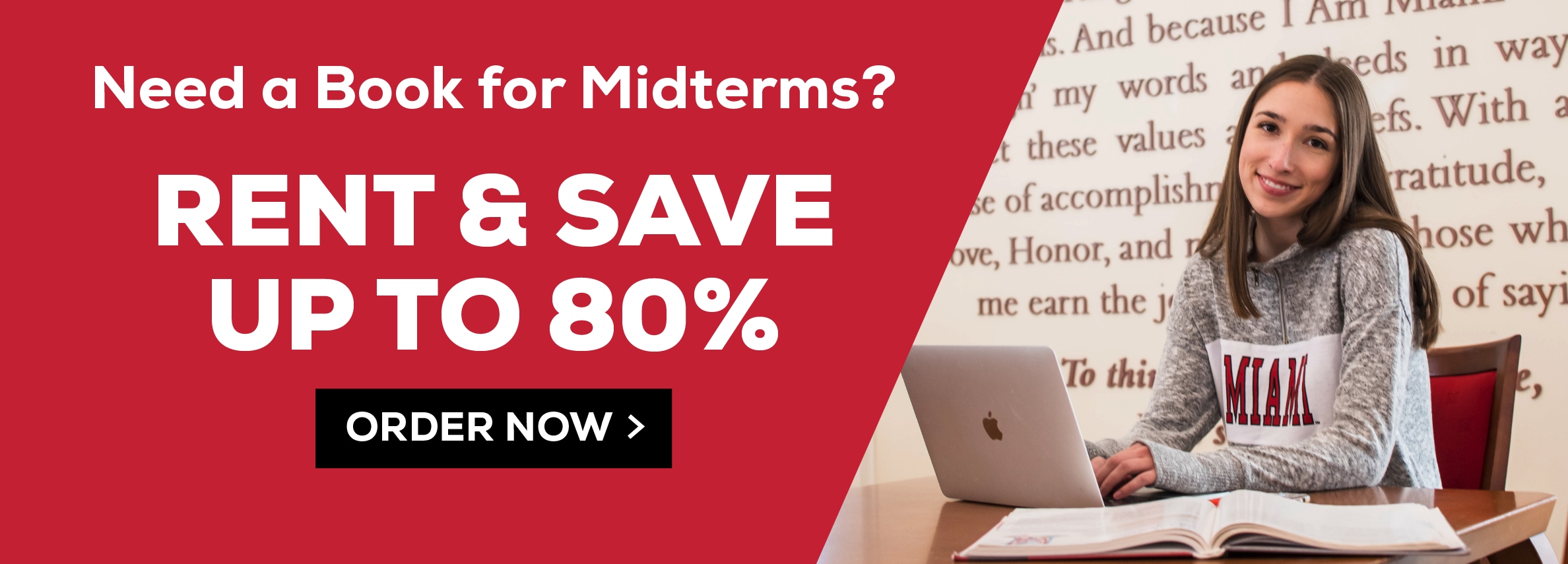 Need a Book for Midterms? RENT & SAVE UP TO 80% ORDER NOW >