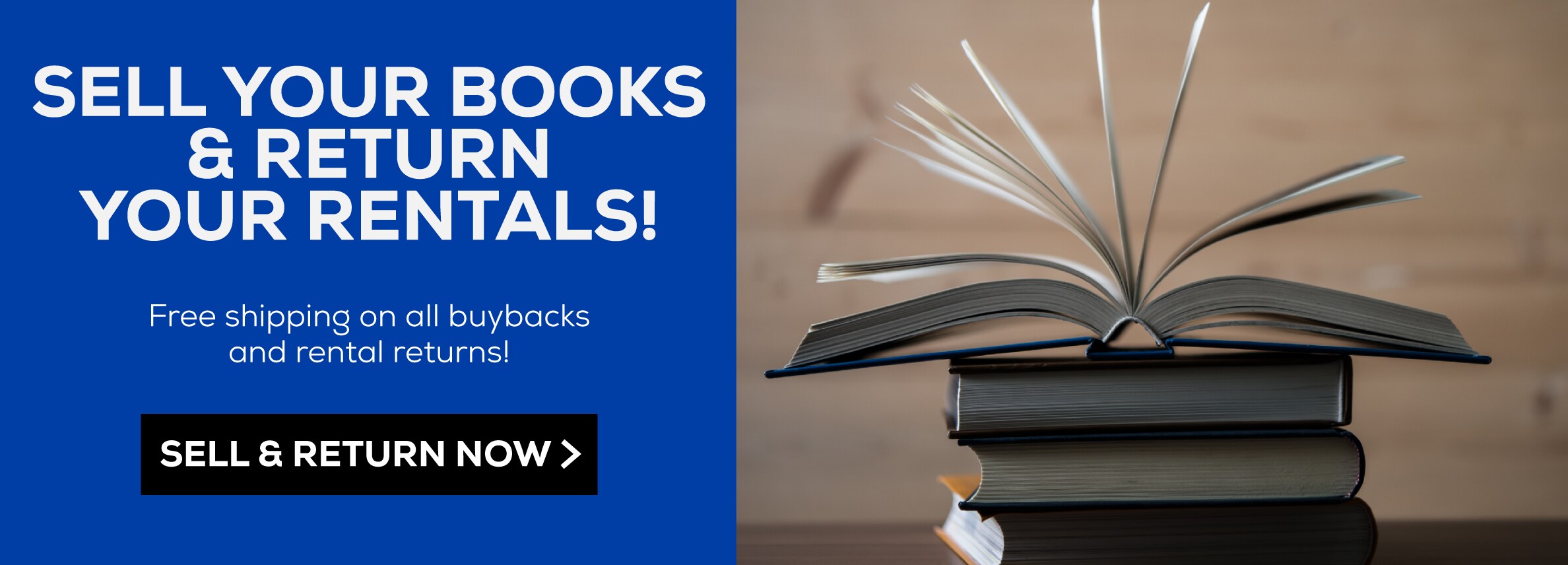 Sell your textbooks and return your rentals. Free shipping on all buybacks and rental returns. Sell and return now