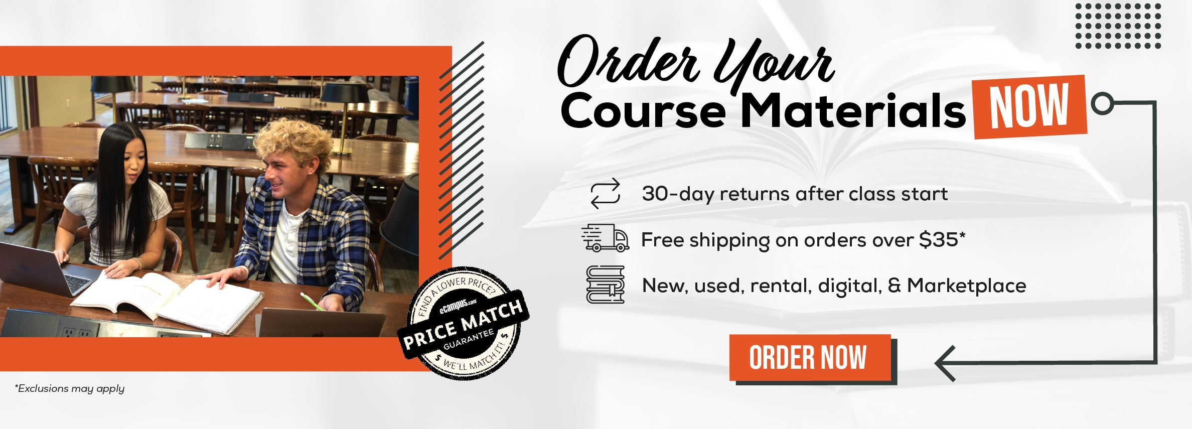 Order Your Course Materials Now. 30-day returns after class start. $7 expedited shipping on orders over $35* New, used, rental, digital, & Marketplace. Order now. *Exclusions may apply.