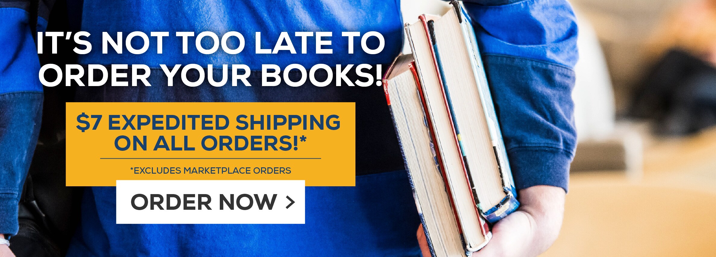 It’s not too late to order your books! $7 expedited shipping on all orders!* Excludes marketplace purchases. Order Now.