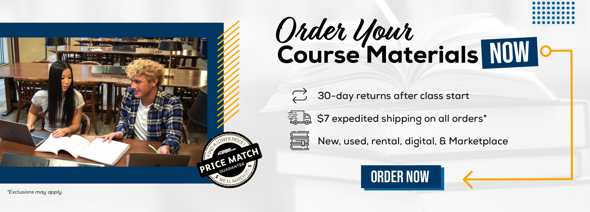 Order Your Course Materials Now. 30-day returns after class start. $7 expedited shipping on all orders* New, used, rental, digital, & Marketplace. Order now. *Exclusions may apply.