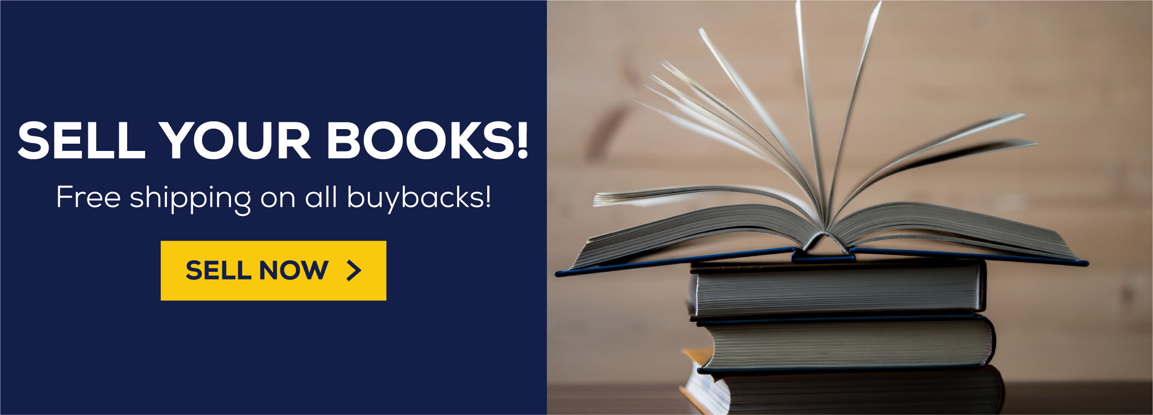 Sell your books! Free shipping on all buybacks