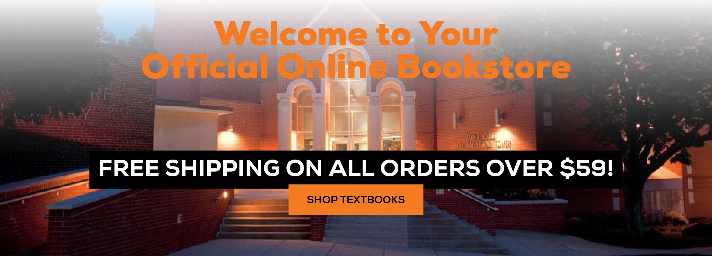 Welcome to your official online bookstore. Free shipping on all orders over $59 (new tab)