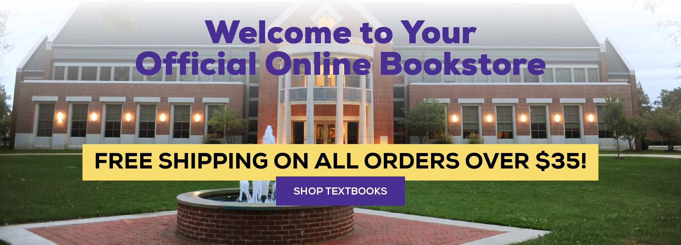 Welcome to your official online bookstore. Free shipping on all orders over $35!