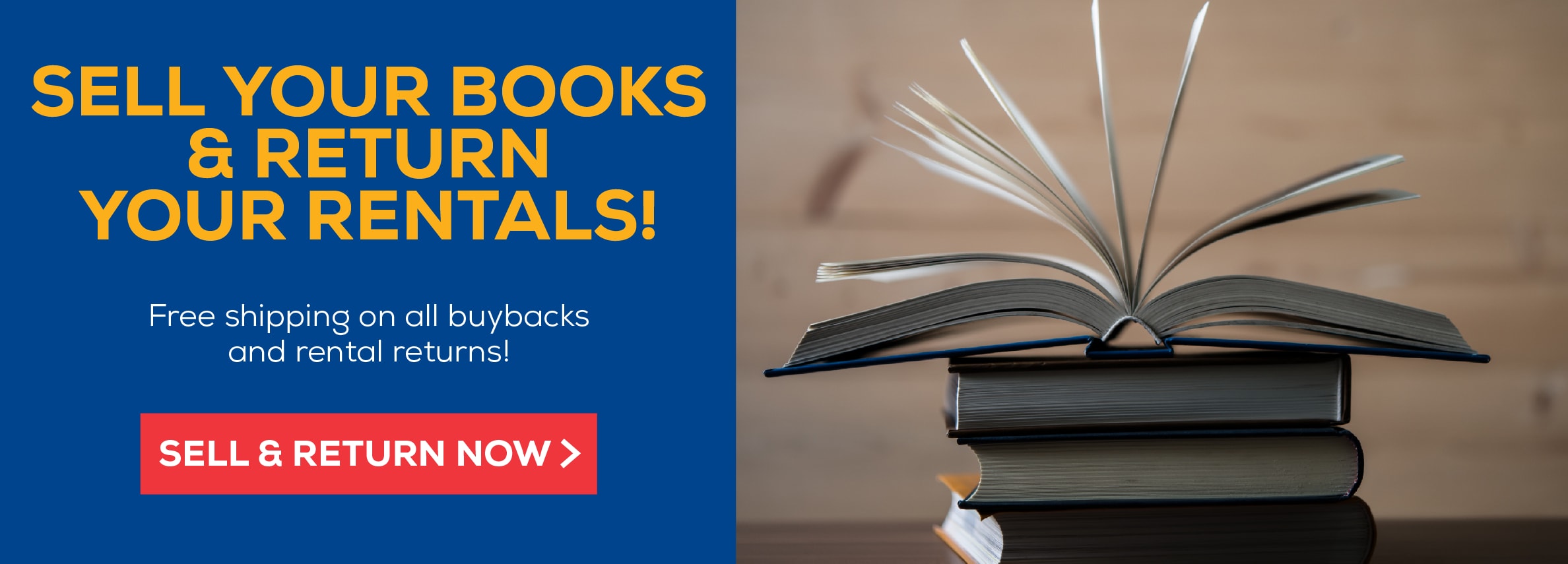 Sell your books and return your rentals! free shipping on all buybacks and rentals returns! sell and return now