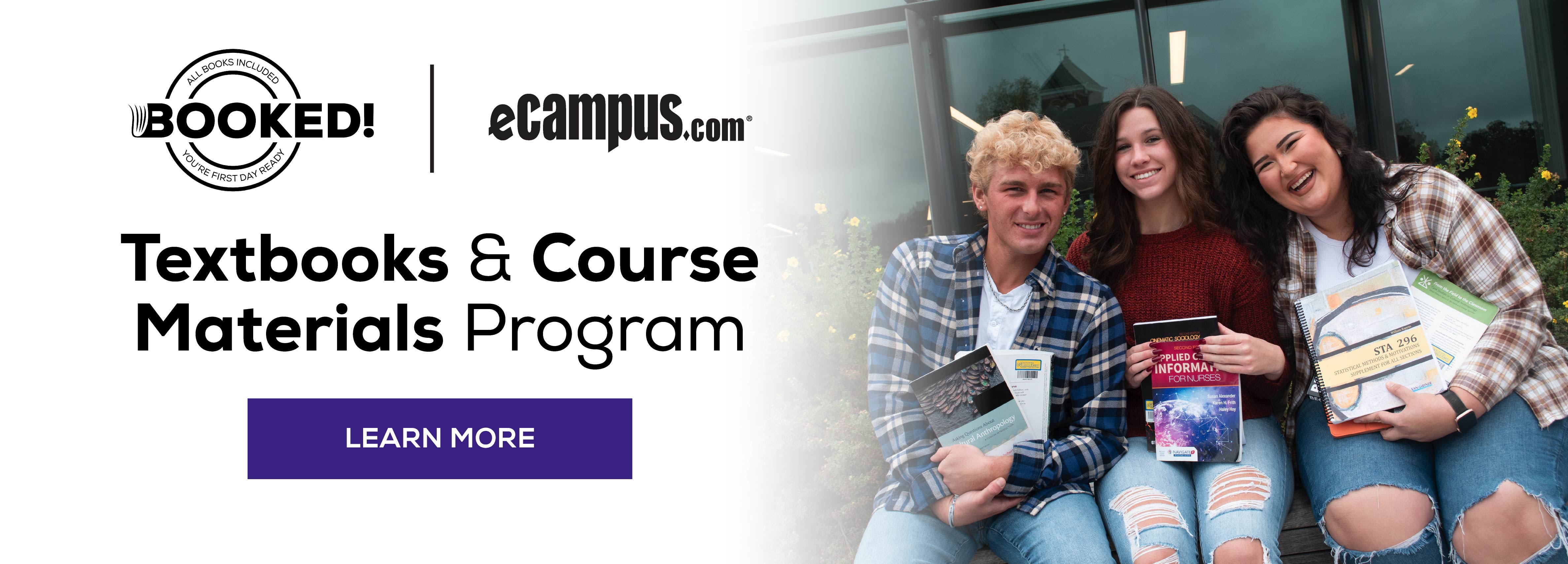 Textbooks & Course Materials Program Learn More
