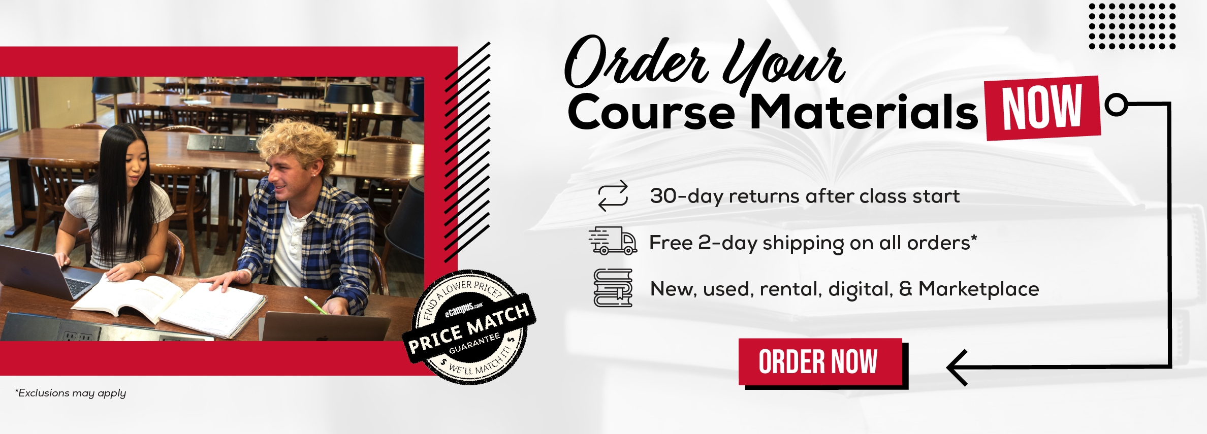Order Your Course Materials Now. 30-day returns after class start. Free 2-day shipping on all orders* New, used, rental, digital, & Marketplace. Order now. *Exclusions may apply.