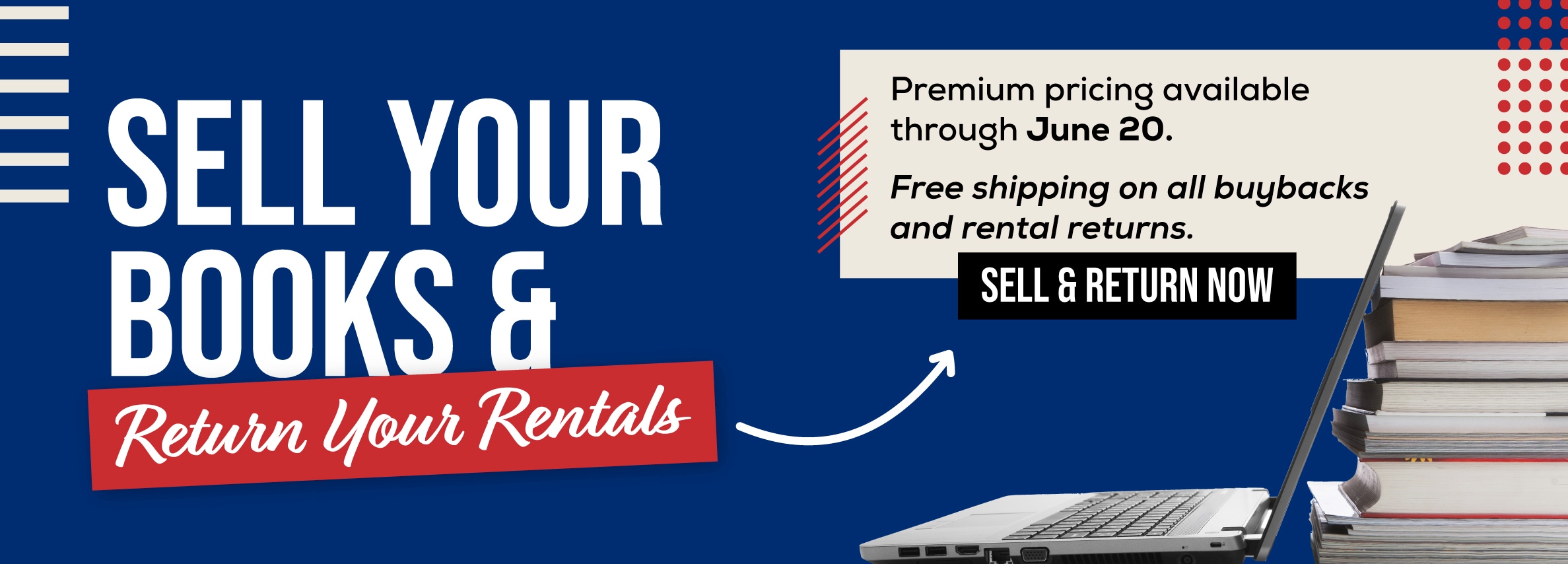 Sell your textbooks! Premium pricing available through June 20. Sell now.