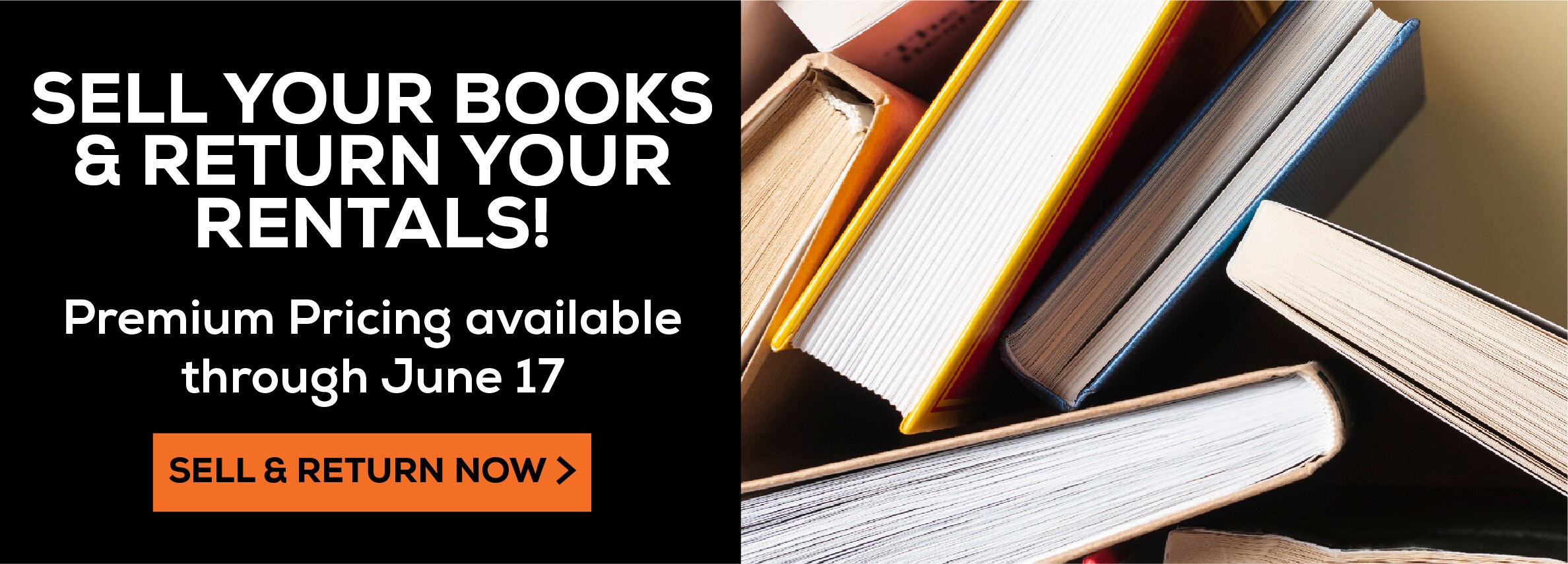 Sell your books and return your rentals! Premium pricing available through June 17. Sell & Return Now >