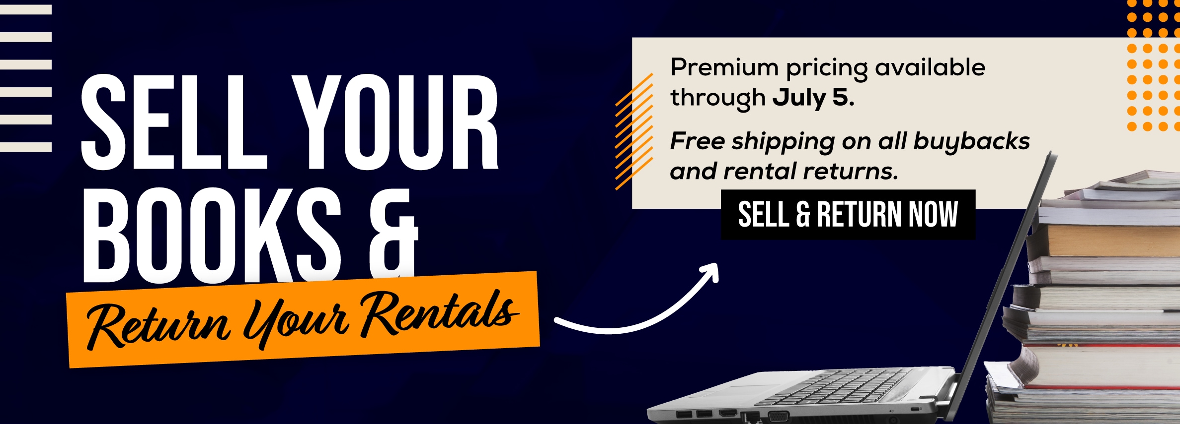 Sell your books and return your rentals! Premium pricing available through July 5. Sell & return now >
