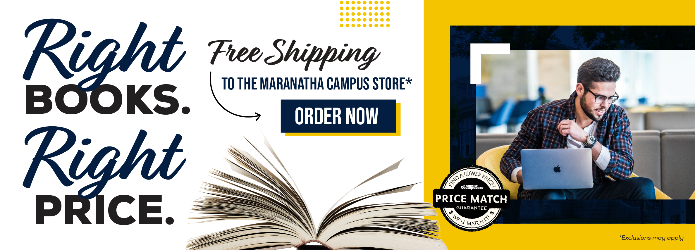 Right books. Right price. Free shipping to the Maranatha Campus Store.* Order now. Price Match Guarantee. *Exclusions may apply.