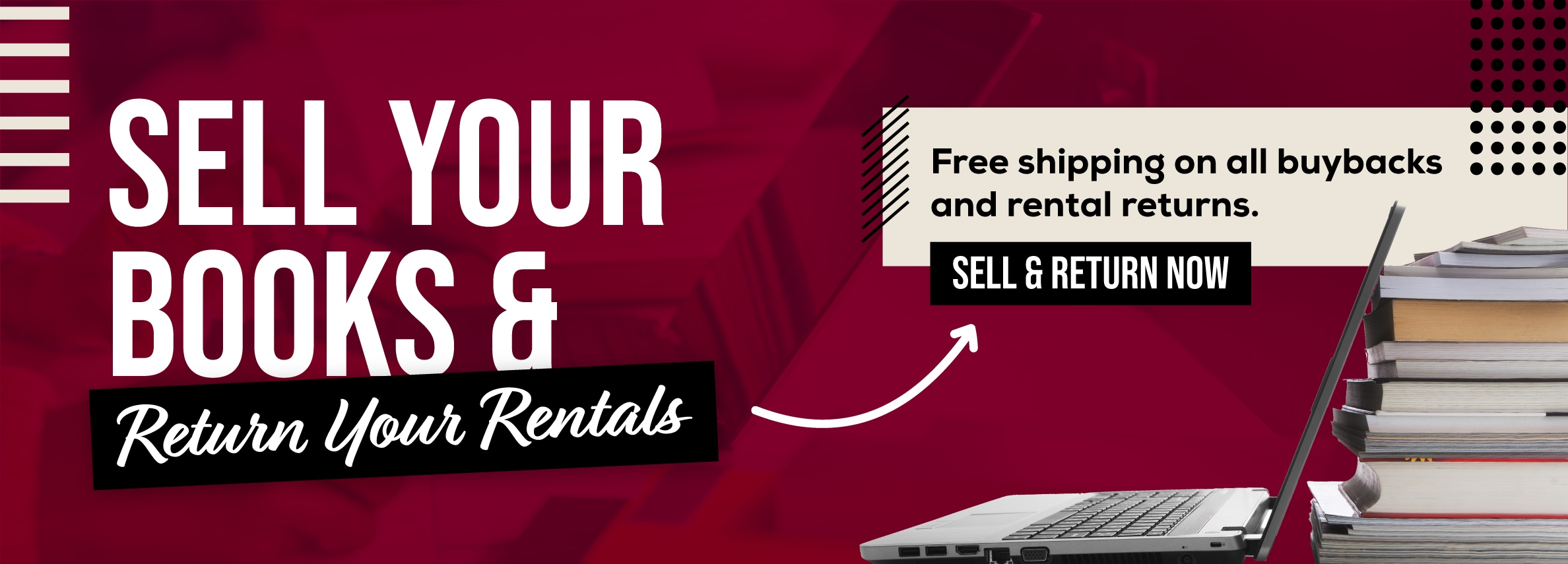 Sell Your Books and Return Your Rentals! Free Shipping on all Buybacks and Rental Returns. Sell and Return Now