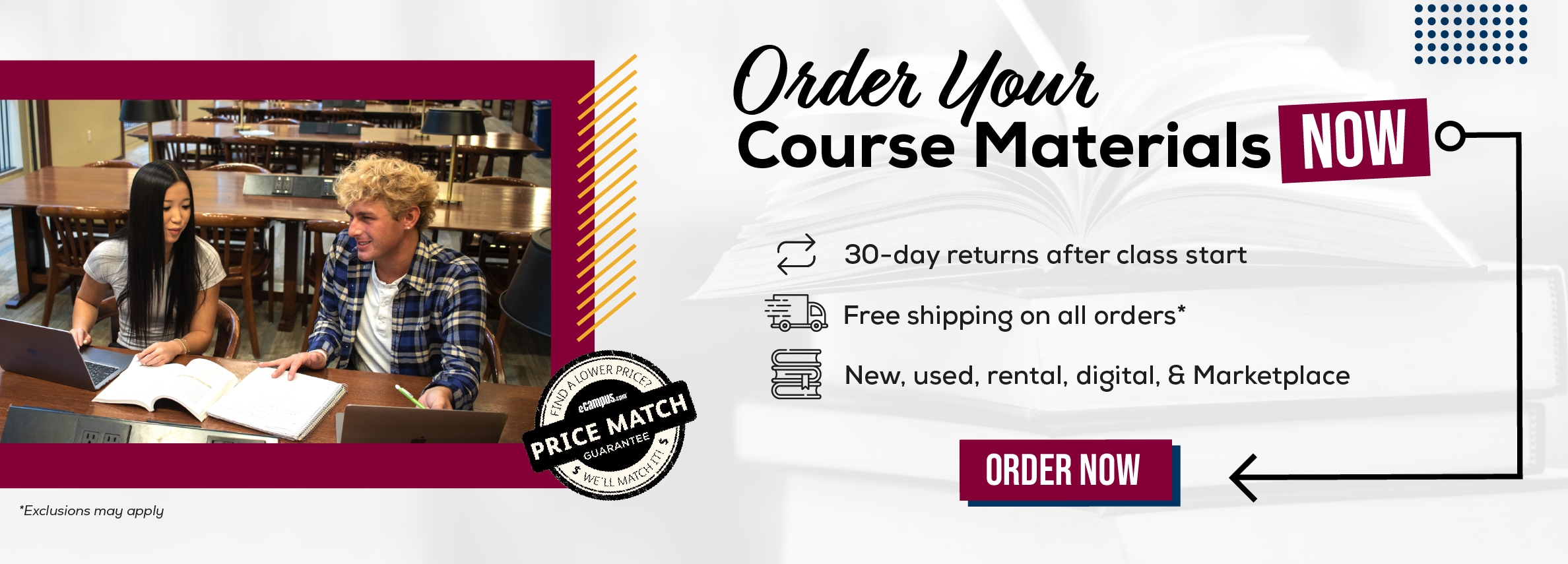 Order Your Course Materials Now. 30-day returns after class start. Free shipping on all orders* New, used, rental, digital, & Marketplace. Order now. *Exclusions may apply.