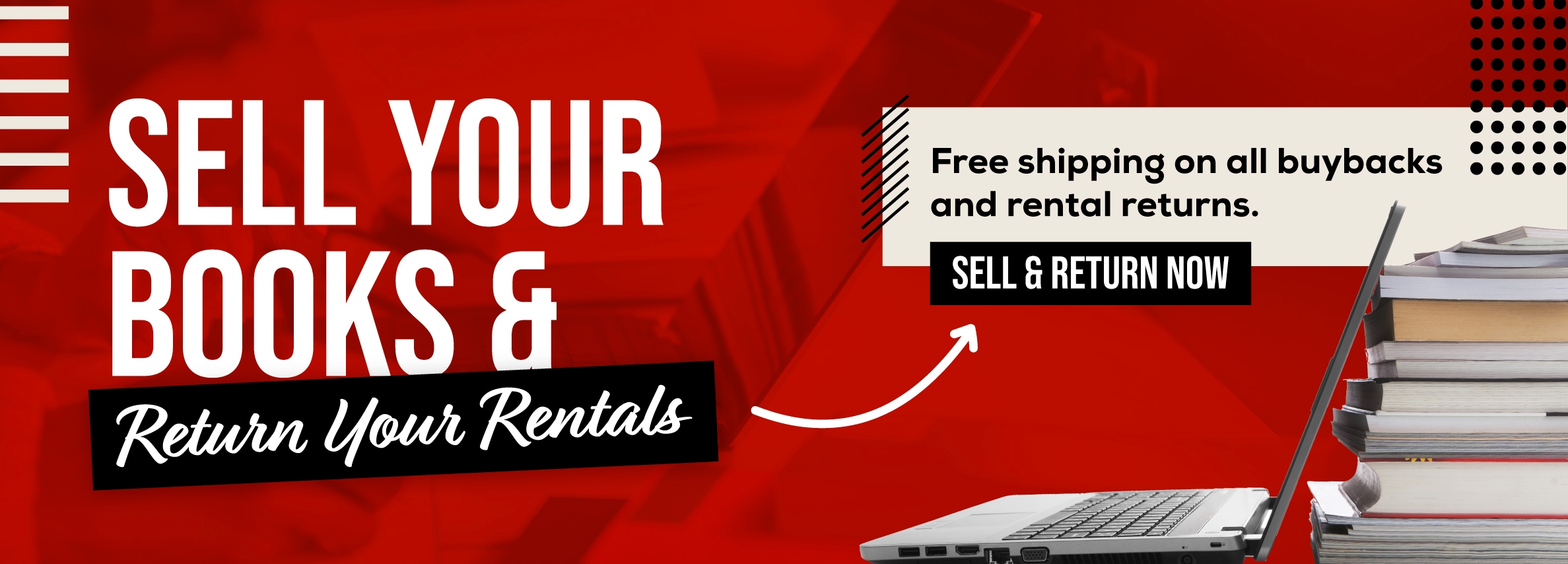 Sell your books and return your rentals! Free shipping on all buybacks and rental returns. Sell and return now.