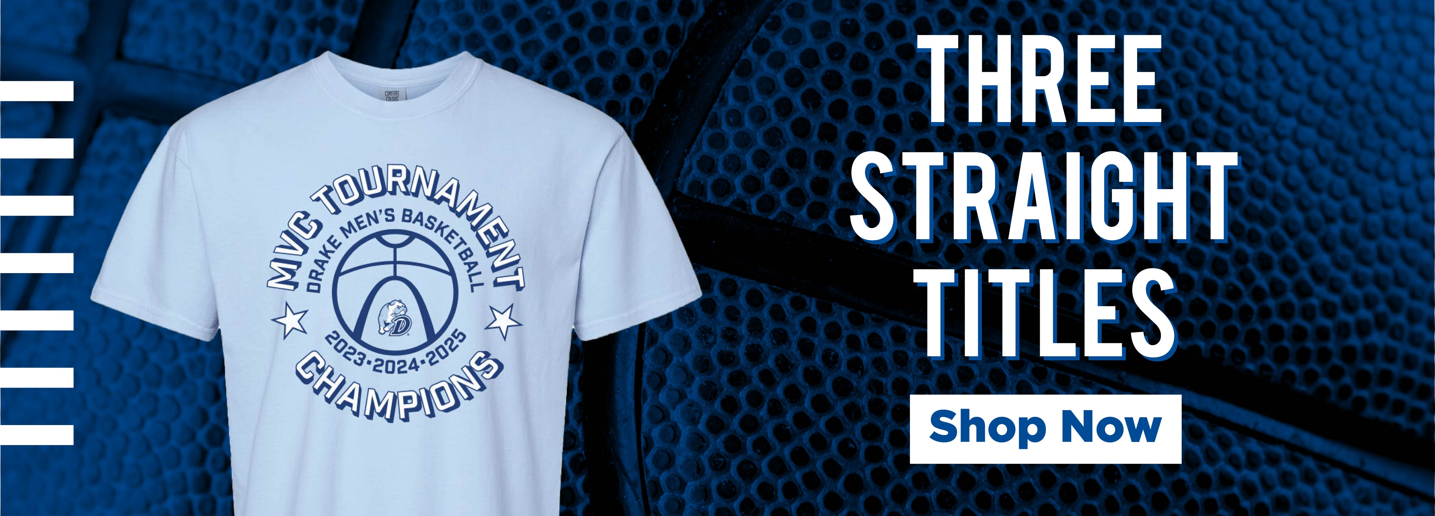 Three Straight Titles Shop Now