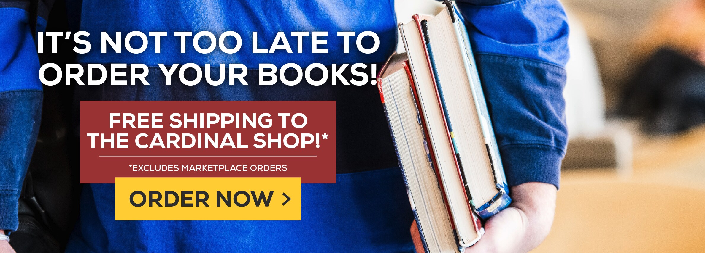 ItÃ¢â‚¬â„¢s not too late to order your books! Free shipping to the Cardinal Shop!* Excludes marketplace purchases. Order Now.