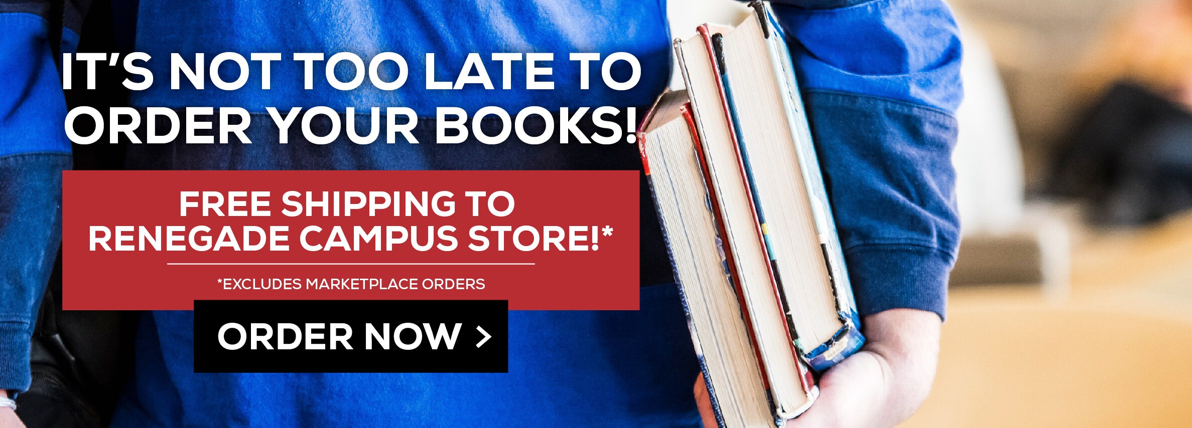 It's Not Too Late To Order Itâ€™s not too late to order your books! Free shipping to renegade campus store!* Excludes marketplace purchases. Order Now. Books! 2023