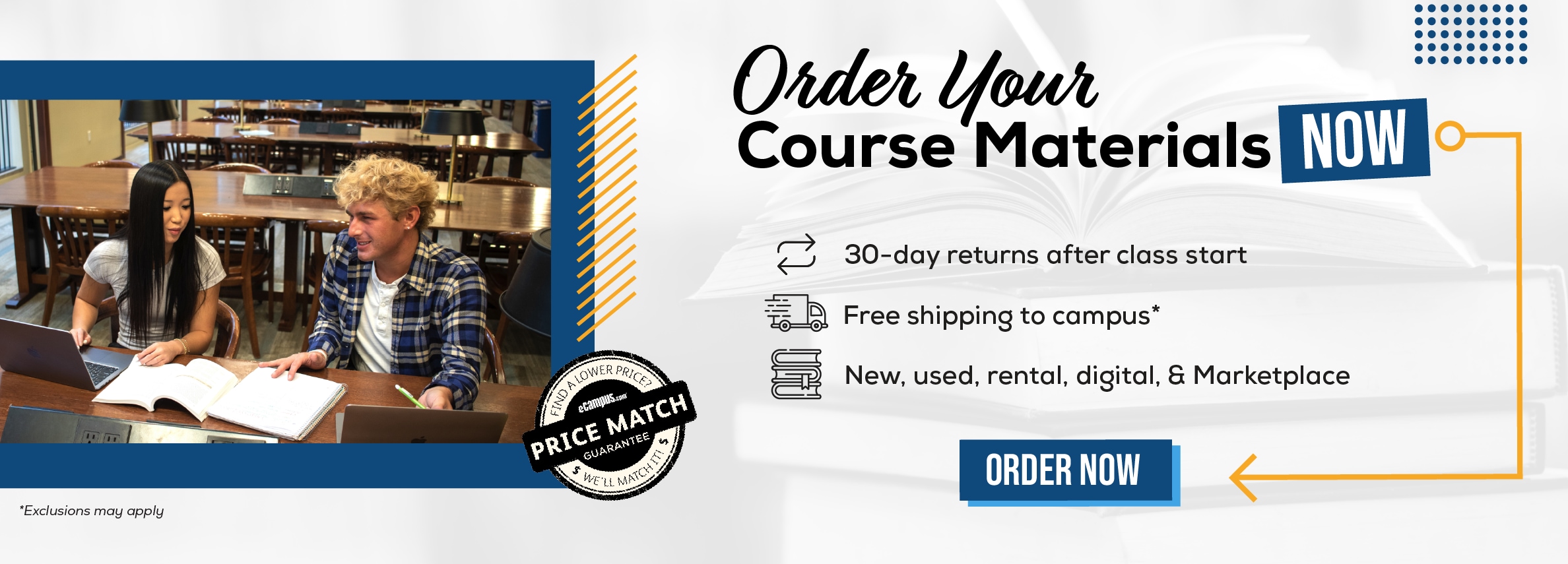 Order Your Course Materials Now. 30-day returns after class start. Free 2-day shipping to campus* New, used, rental, digital, & Marketplace. Order now. *Exclusions may apply.