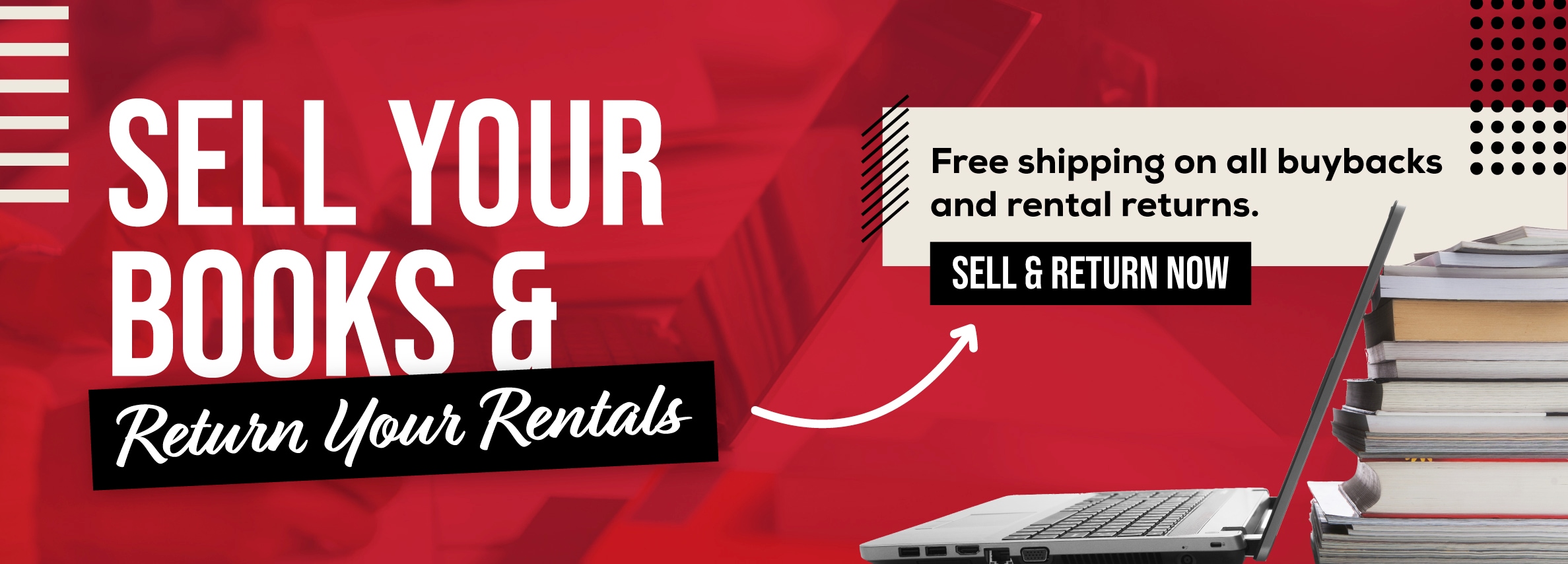 Sell your books and return your rentals! Free shipping on all buybacks and rental returns. Sell and return now.