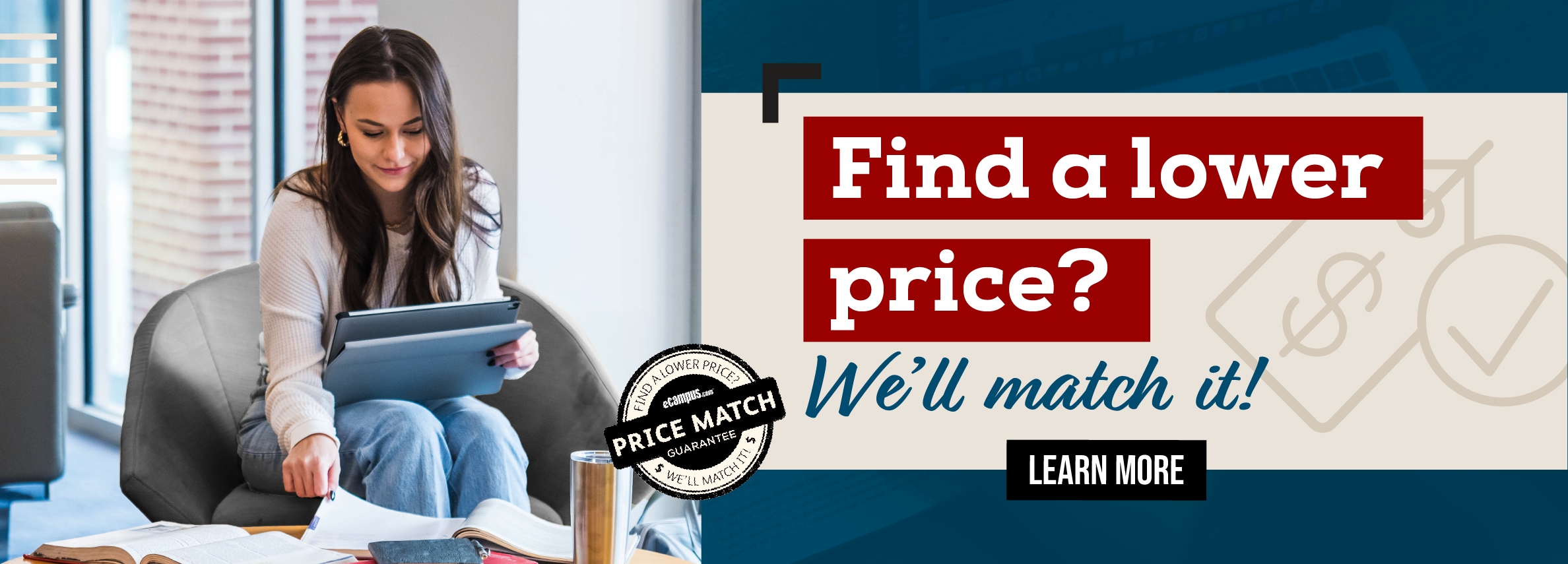 We Price Match. Books Learn More.