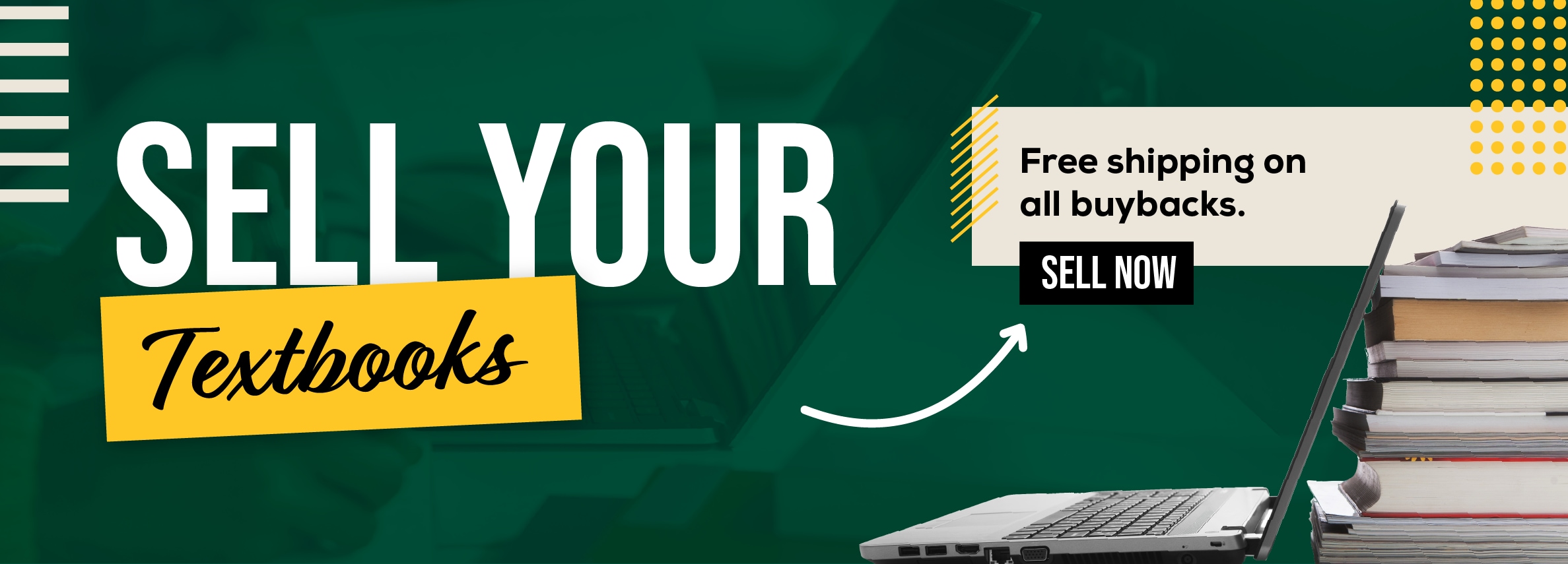Sell your books and return your rentals. Free shipping on all buybacks and rental returns. Sell and return now.