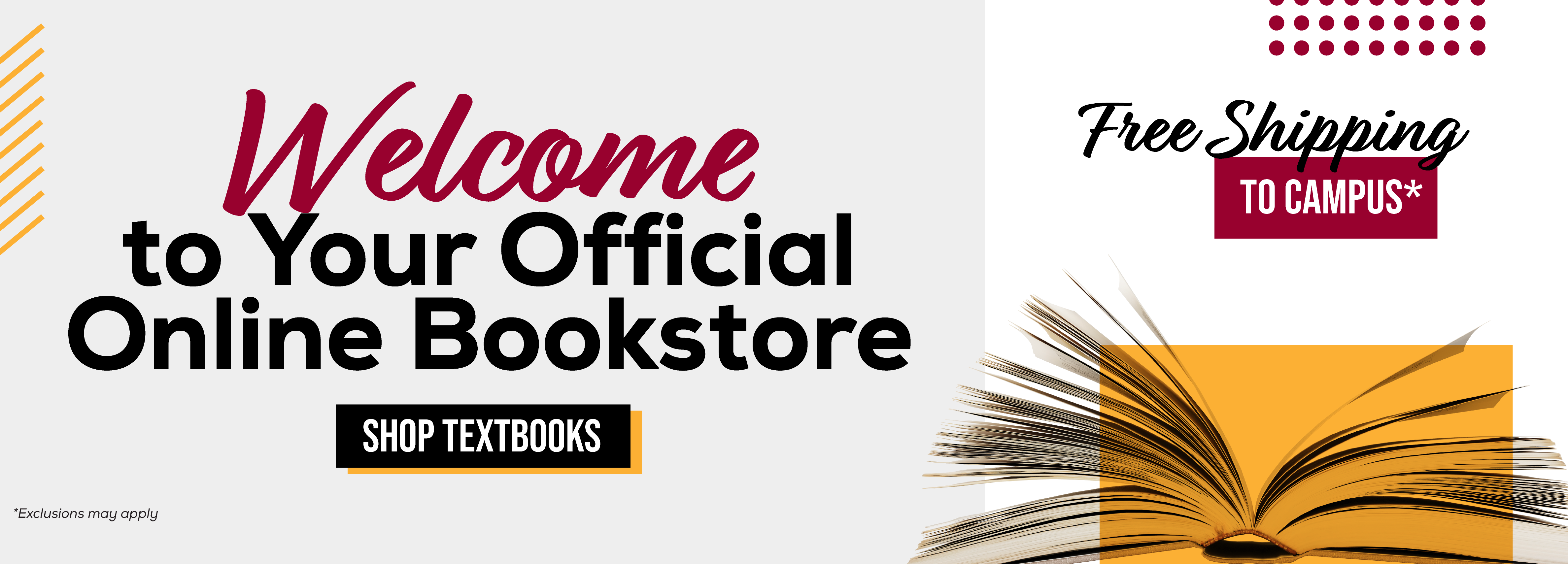 Welcome to Your Official Online Bookstore Free Shipping to Campus